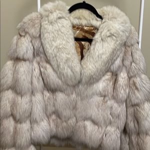 Sliver fox fur jacket